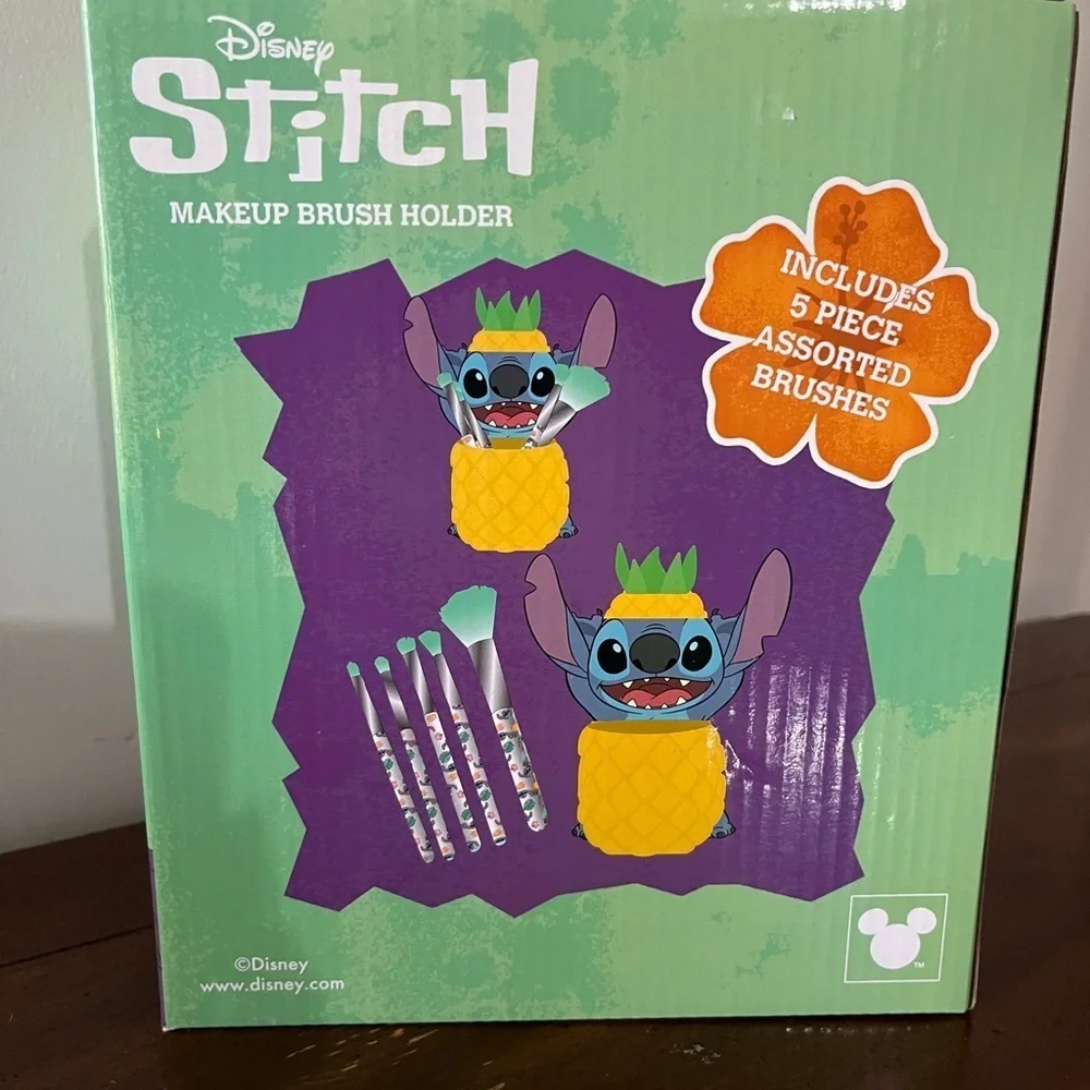 Disney Stitch Pineapple Makeup Holder - Yellow and Blue